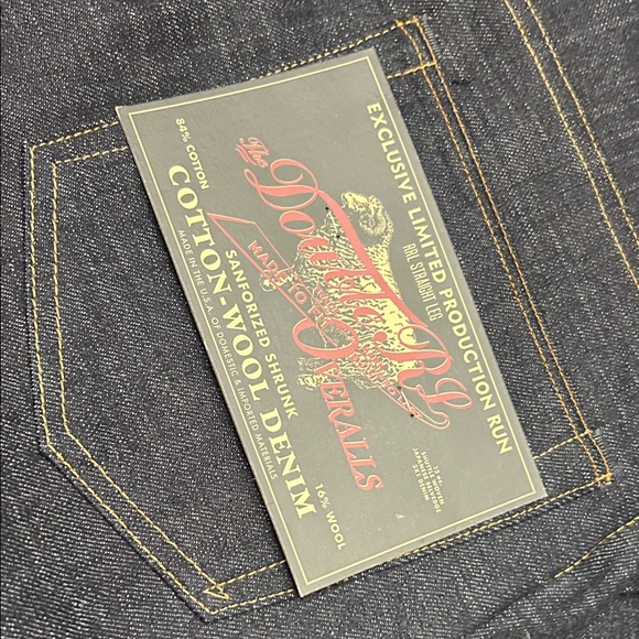 Ralph Lauren Double RL Indigo Relaxed Jeans 16% wool cotton straight leg - Picture 11 of 16